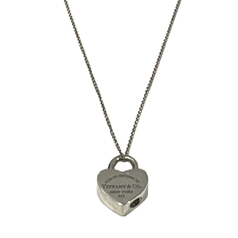Tiffany Return to Tiffany Heart Lock Necklace Silver